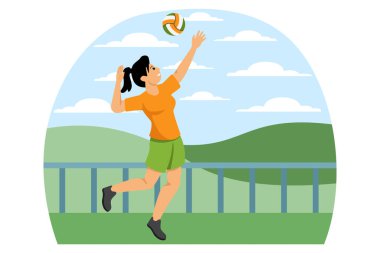 Sağlıklı Etkinlik Düz Tasarımı