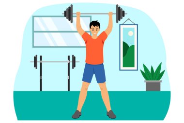 Sağlıklı Etkinlik Düz Tasarımı