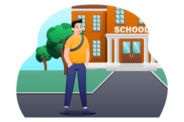 stock vector Back to School Flat Design Illustration