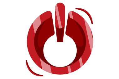 Güç Düğmesi Sosyal Medya Etiketi Tasarımı