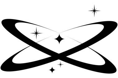 Parlayan Yıldız Temel Grafik Yapıştırması Tasarımı 