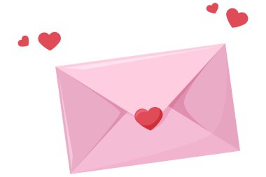 Aşk Mektubu Sevimli Sevgililer Günü Etiketi
