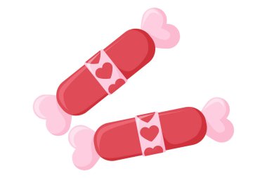 Sevgi Yastığı Sevimli Sevgililer Günü Etiketi