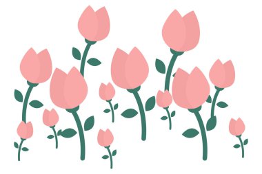 El çizimi Bahar Çiçeği Etiketi Tasarımı