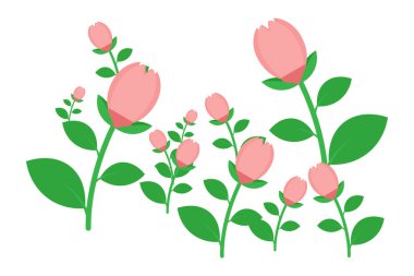 El çizimi Bahar Çiçeği Etiketi Tasarımı