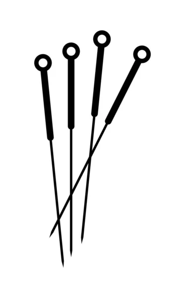 Beyaz arkaplanda akupunktur simgesinin vektör çizimi
