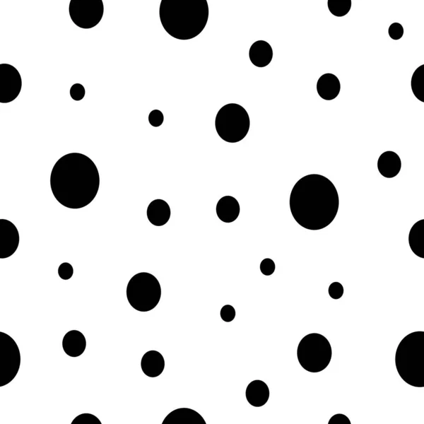 Düzensiz polka noktalarının beyaz arkaplandaki kusursuz vektör çizimi.