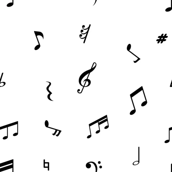 Illustration Vectorielle Transparente Notes Musicales Sur Fond Blanc — Image vectorielle
