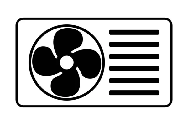 Beyaz arkaplanda klima simgesinin vektör illüstrasyonu