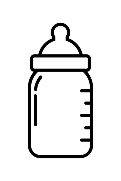 Beyaz arkaplanda bebek şişe simgesinin vektör çizimi