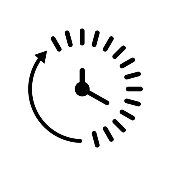 Beyaz arkaplanda saat geri sayım simgesinin vektör illüstrasyonu