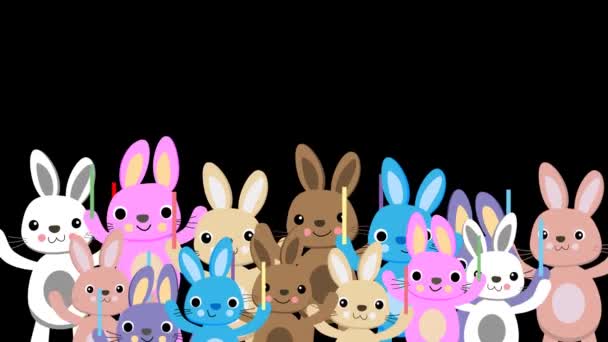 Feliz Fiesta Conejo Pascua Divertido — Vídeos de Stock