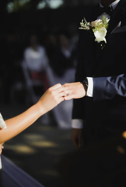 Anéis Casamento Noiva — Fotografia de Stock