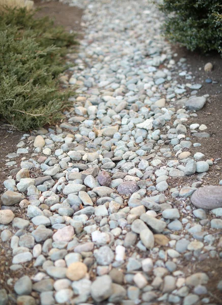 Primer Plano Pavimento Piedra Con Unas Pequeñas Piedras — Foto de Stock