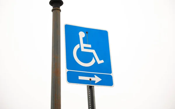 Disabled Person Sign White Background — Stock Photo, Image