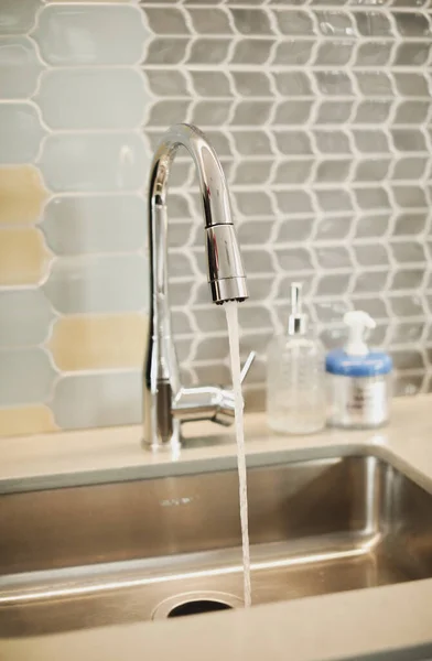 White Sink Faucet Background Bathroom — Stock Photo, Image
