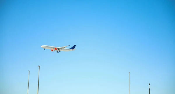 Repülőgép Repül Égen — Stock Fotó