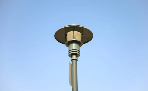 Utcai Lámpa Háttér Kék — Stock Fotó