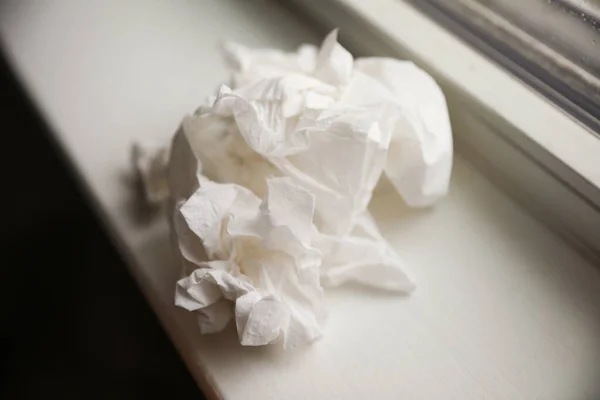 Crumpled Paper White Background — Stock Photo, Image
