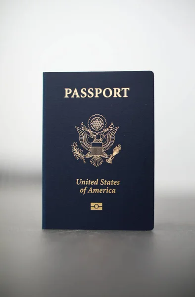 stock image passport with a flag of the united states of america