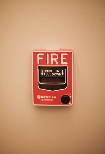emergency fire alarm clock on the wall