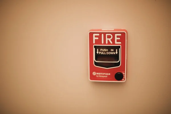 Аварийная Служба Пожарная Сигнализация Стене — стоковое фото