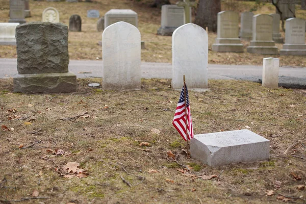 Cimitero Lapidi Memoriale Guerra Usa — Foto Stock
