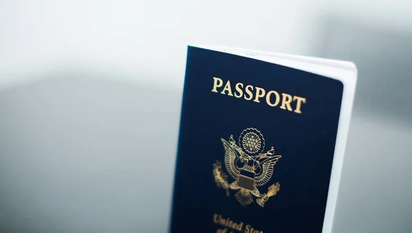 Passeport Avec Drapeau Des États Unis Amérique — Photo