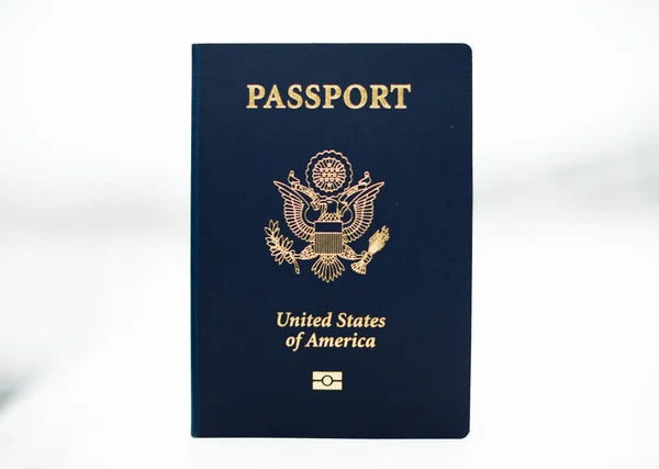stock image passport with a flag of the united states of the state of the usa