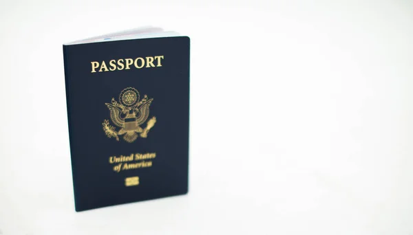 Passaporte Com Bandeira Dos Estados Unidos Estado Dos Eua — Fotografia de Stock