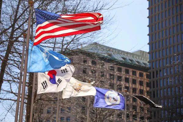 New York Stad Rotting Usa Juli 2018 Flaggan Usa — Stockfoto