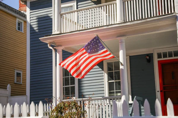 Αμερικανική Σημαία Στο Δρόμο Royalty Free Εικόνες Αρχείου