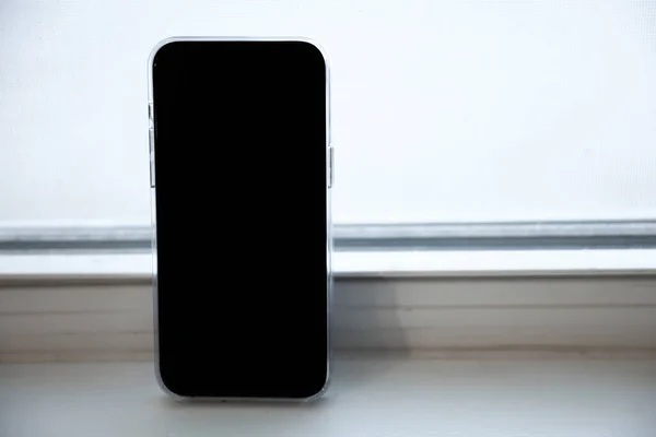Empty Phone Screen Mockup Showcasing Latest Advancements Technology Cutting Edge — Stock Photo, Image