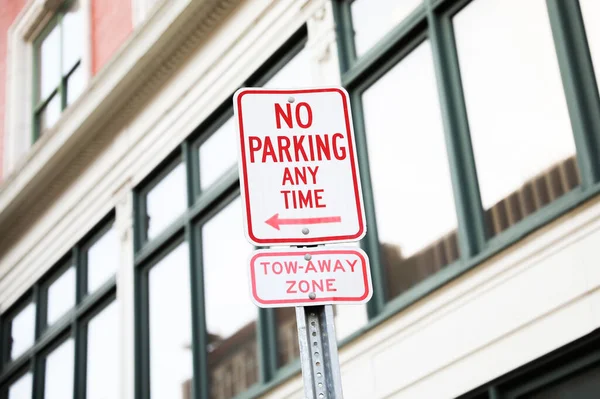 Parking Sign Typically Represents Rules Regulations Restrictions Symbol Order Control — Stock Photo, Image