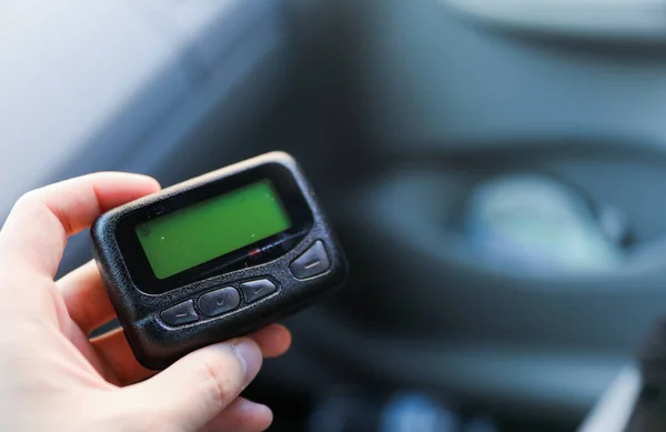 Pager Small Wireless Device Receives Displays Numeric Text Messages Symbolizing — Stock Photo, Image