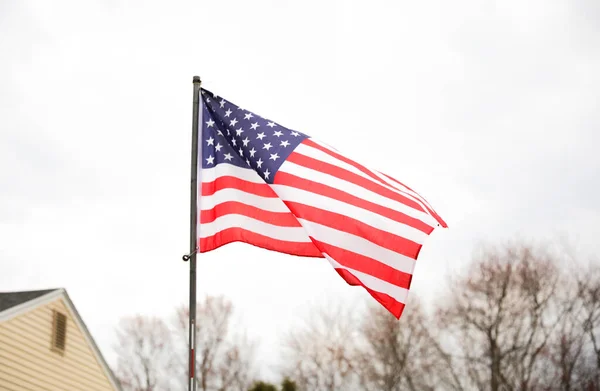 Drapeau Américain Symbolisant Les Valeurs Américaines Liberté Démocratie Patriotisme Rouge — Photo