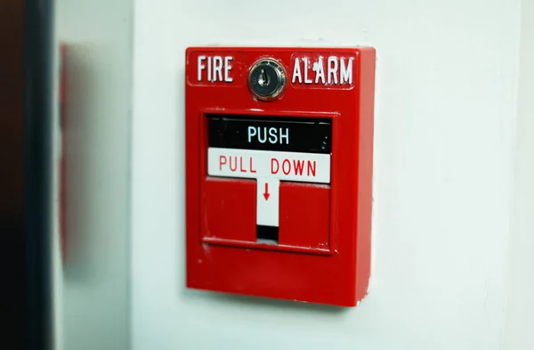 Пожежна Сигналізація Символом Попередження Безпеки Готовності Символізує Важливість Бути Обережним — стокове фото
