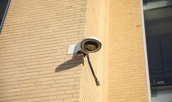 Kamera Bezpieczeństwa Zdjęciu Reprezentuje Zastosowanie Technologii Dla Bezpieczeństwa Ochrony Symbolizuje — Zdjęcie stockowe