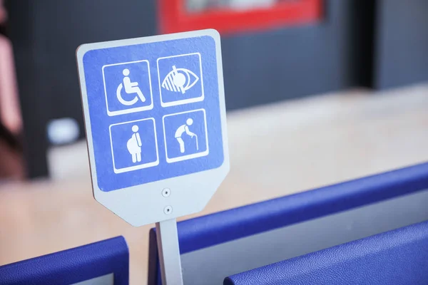 Signo Discapacidad Azul Símbolo Universal Accesibilidad Inclusión Para Las Personas —  Fotos de Stock
