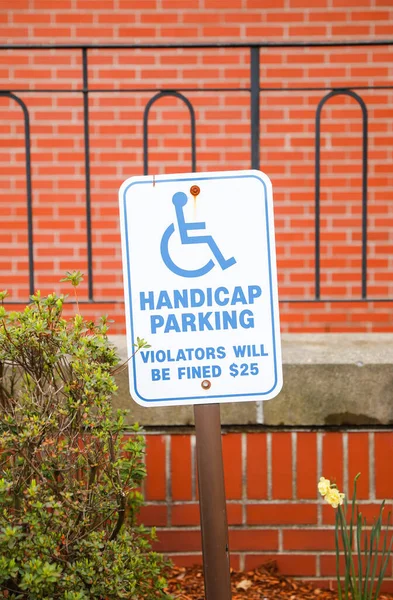 Signe Bleu Handicap Est Symbole Universel Accessibilité Inclusivité Pour Les — Photo