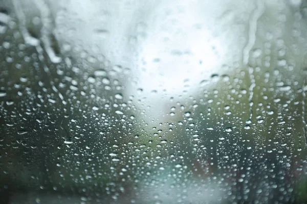Car Window Covered Raindrops Symbolizes Beauty Tranquility Nature Water Droplets — Stock Photo, Image