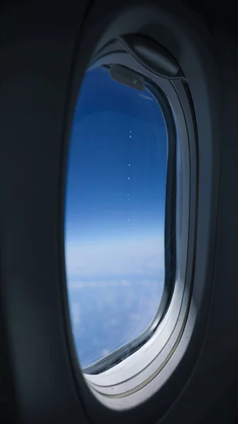 Widok Okna Samolotu Symbolizuje Cud Podniecenie Podróży Ogrom Piękno Świata — Zdjęcie stockowe