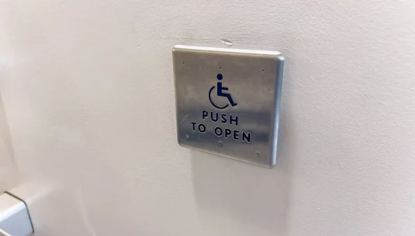 Mavi Engelli Işareti Engelliler Için Erişilebilirlik Kapsayıcılık Eşit Haklar Destek — Stok fotoğraf