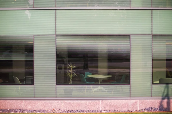 Modern Cam Pencereli Işletme Kompleksi Şeffaflığı Yeniliği Bağlantıyı Simgeler Şirketlerin — Stok fotoğraf