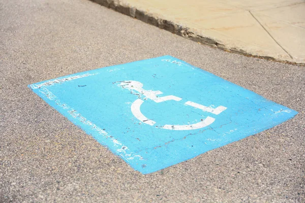 Знак Гандикап Означает Доступность Инклюзивность Равные Права Уважение Инвалидам — стоковое фото