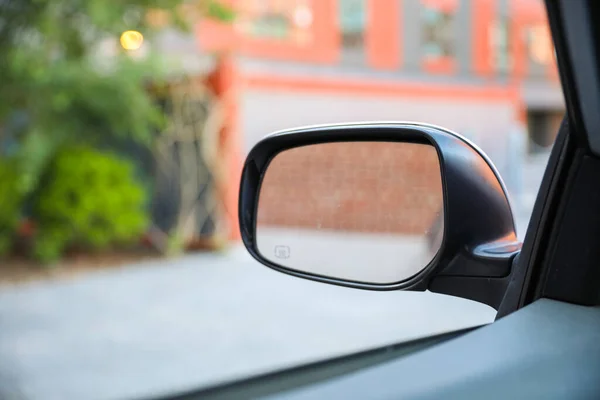 Car Side Mirror Represents Reflection Awareness Safety Visual Extension Driver — Stock Photo, Image