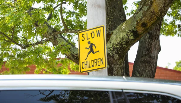 Fußgängerschild Ein Symbol Für Fußgängersicherheit Zebrastreifen Vorsicht Und Die Bedeutung — Stockfoto