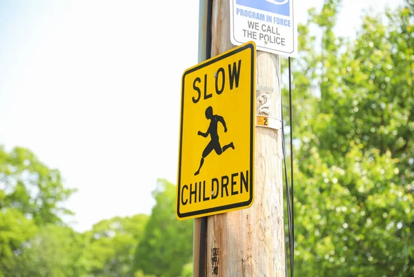 Pedestrian Sign Symbol Pedestrian Safety Crosswalks Caution Importance Sharing Road — Stock Photo, Image