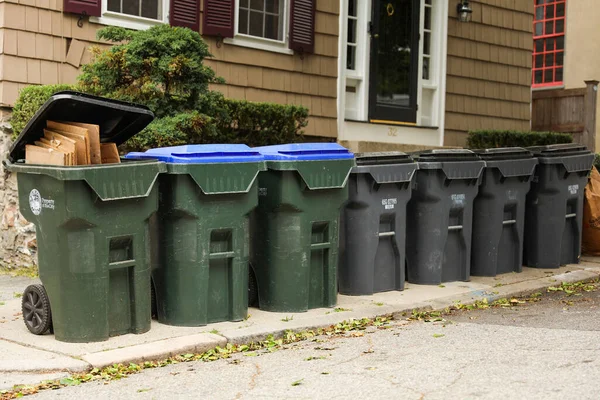 垃圾桶象征着废物管理 负责任的处置 以及保持清洁和卫生的环境的重要性 — 图库照片