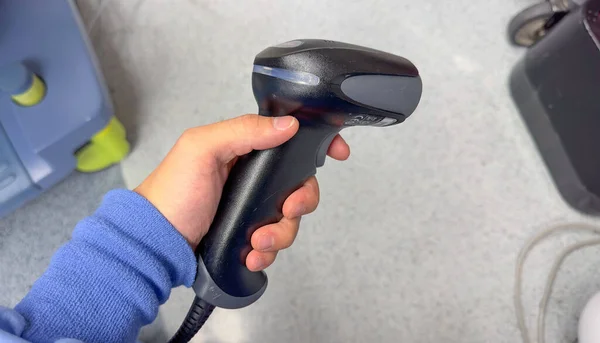 Barcode Scanner Symbolizes Efficiency Automation Inventory Management Streamlined Business Operations — Stock Photo, Image